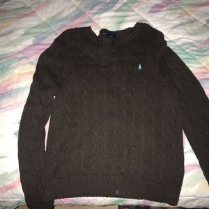 Brown polo sweater